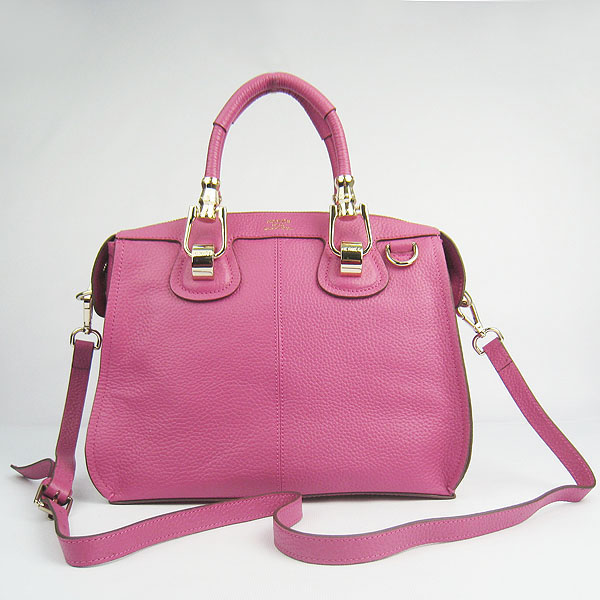 Replica Hermes New Arrival Double-duty leather handbag Peach 60669